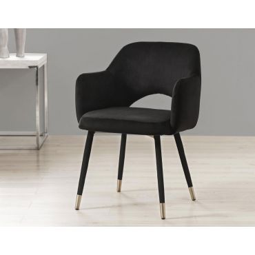 Celona Black Velvet Accent Chair