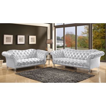 Centralia Chesterfield Sofa Acrylic Legs