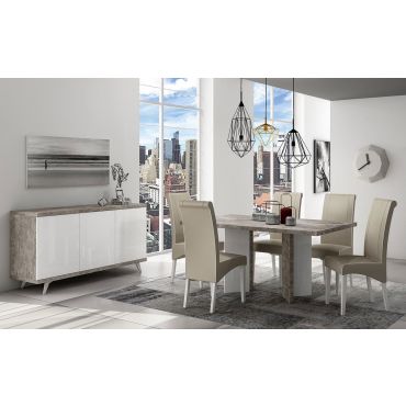 Chadoni Faux Concrete Dining Table Set