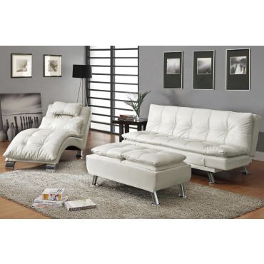 Chaise White Sofa Bed Futon