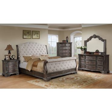 Chantelle Traditional Style Sleigh Bedroom Set