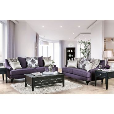 Charley Purple Chenille Sofa