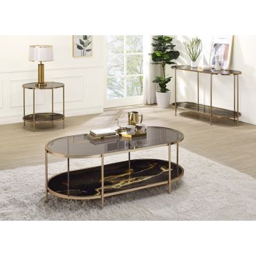 Charrot Gold Finish Coffee Table