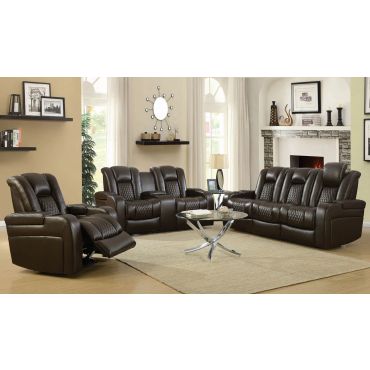 Chiron Dark Brown Power Recliner Sofa