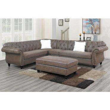 Chris Modern Chesterfield Sectional Sofa