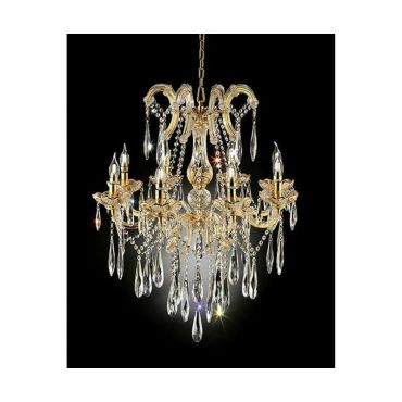 Christian Crystal Chandelier Gold Finish