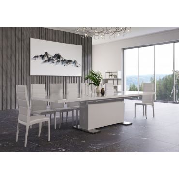 Cierra Modern Dining Table White Lacquer