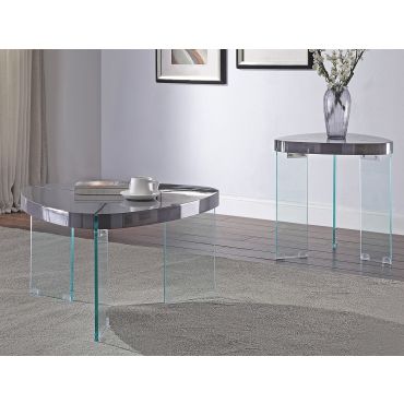 Clarice Grey Lacquer Floating Coffee Table