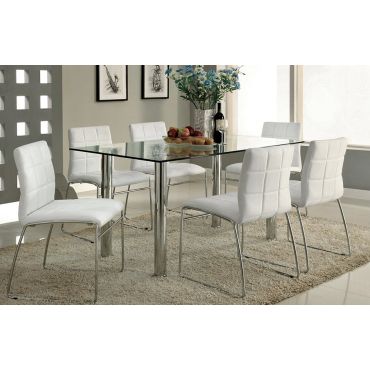 Kona Formal Glass Top Dining Table