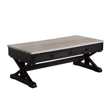 Coleville Marble Top Storage Coffee Table
