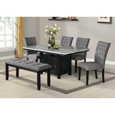 Coleville Faux Marble Dining Table Set