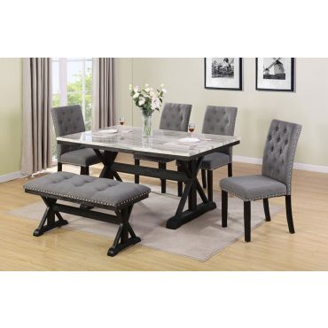 Coleville Dining Table With Upholstered Chairs
