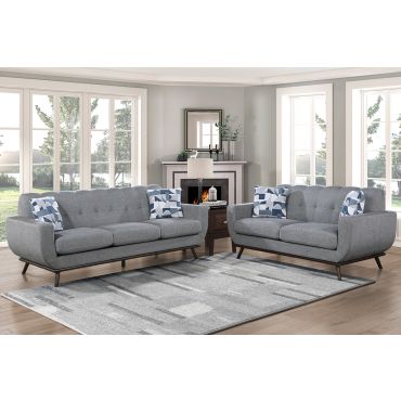 Concord Mid-Century Modern Sofa Set