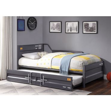 Container Gunmetal Finish Daybed With Trundle