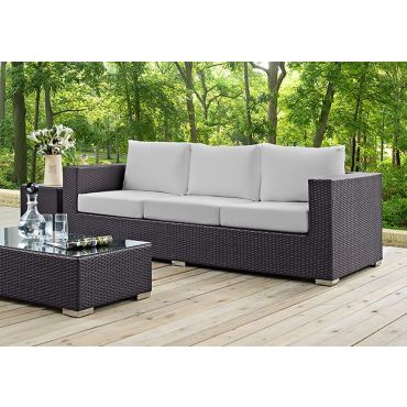 Convene White Outdoor Patio Sofa