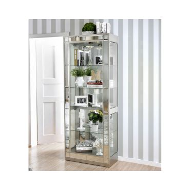 Convex Modern Mirrored Curio