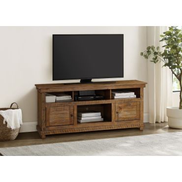 Corry 70-inch TV Stand Distressed Brown Finish