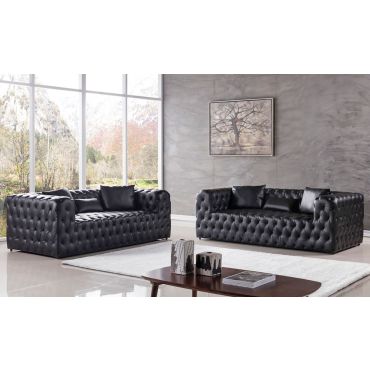 Cosima Modern Sofa Deep Tufted Leather