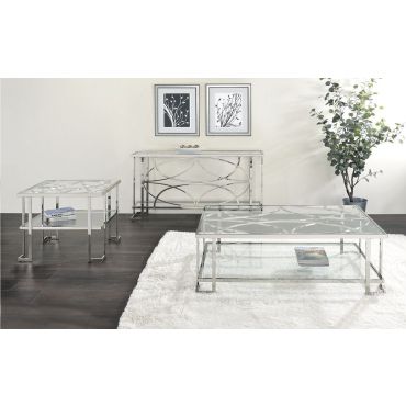 Cosma Modern Glass Coffee Table Set