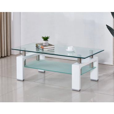 Camila White Lacquer Coffee Table