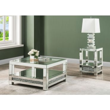 Croft Mirrored Square Coffee Table