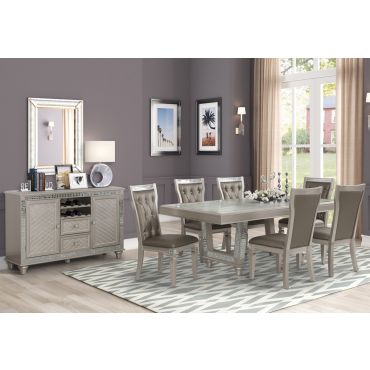 Dafne Mirrored Dining Table Set