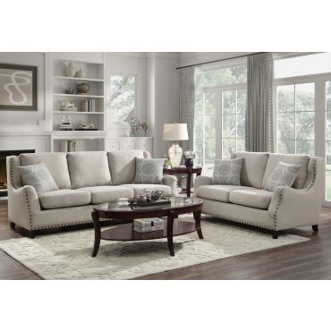 Dalton Beige Fabric Sofa Collection