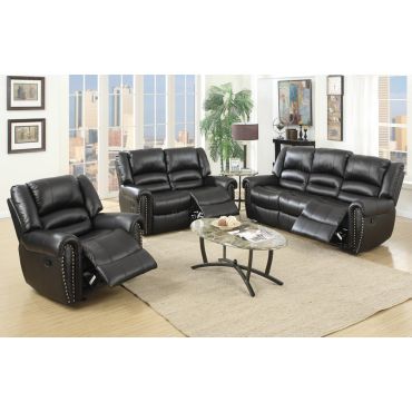 Darco Black Leather Recliner Sofa