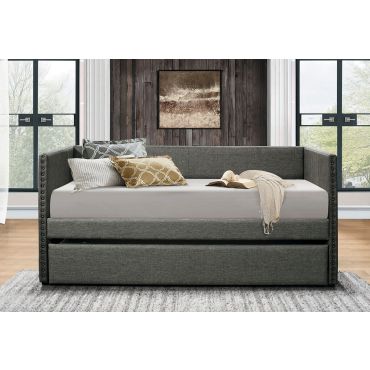 Deco Grey Linen Fabric Daybed