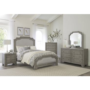 Delhi Driftwood Grey Traditional Bed