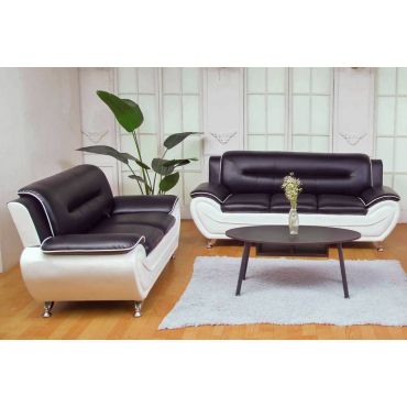 Deliah Black and White Sofa