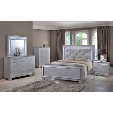 Deluxe Grey Contemporary Bed Collection