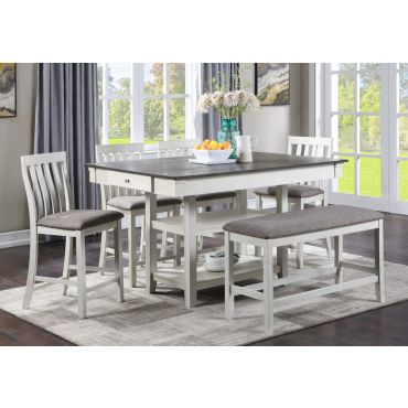 Derry Chalk Finish Counter Table Set