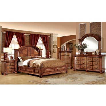 Diego Tobacco Oak Finish Bed Collection