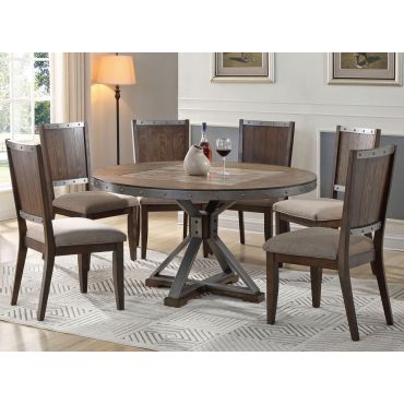 Doran Industrial Round Table Set,Doran Industrial Style Server,Doran Industrial Style Round Table,Doran Industrial Style Chair,Doran Industrial Style Dining Room Set