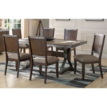 Doran Industrial Style Dining Table Set