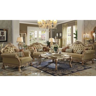 Dresden Patina Gold Living Room Furniture