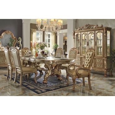 Dresden Gold Formal Dining Table Set