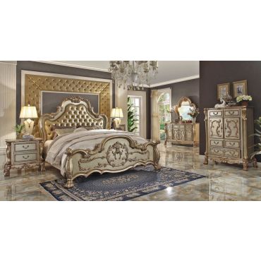 Dresden Gold Patina Master Bed Collection