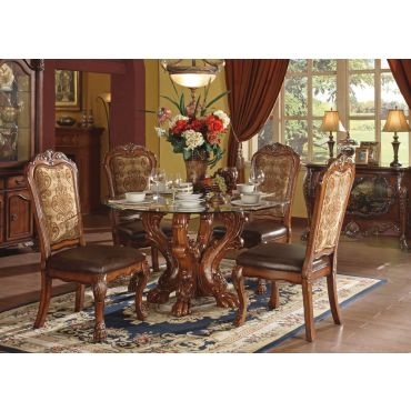 Dresden Round Glass Top Table Set