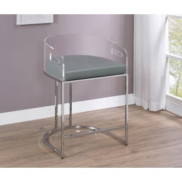 Edgar Acrylic Counter Height Stool