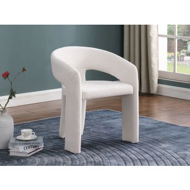 Edinburg Cream Velvet Accent Chair