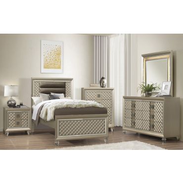 Edward Champagne Finish Bedroom Set