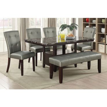 Elivia Marble Top Dining Table Set