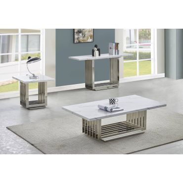 Ella Marble Top Coffee Table Set