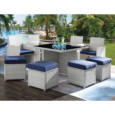 Ellie Outdoor 9-Piece Dining Table Set