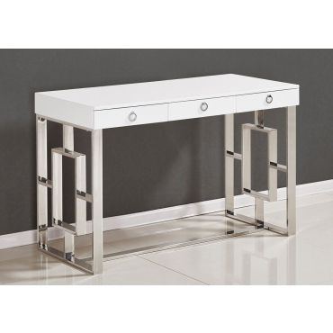 Enigma White Lacquer Office Desk