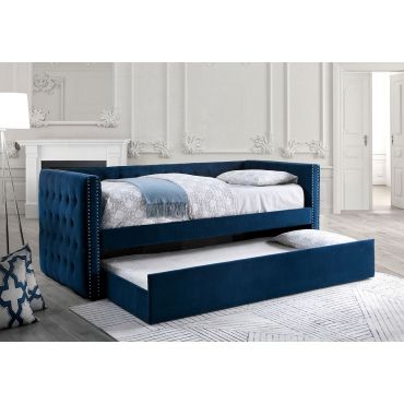 Erdrich Daybed With Trundle Navy Blue