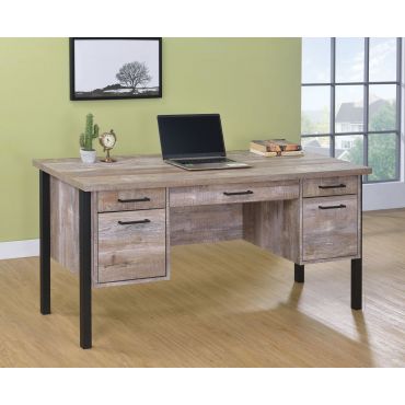 Ericka Weathered Oak Office Desk