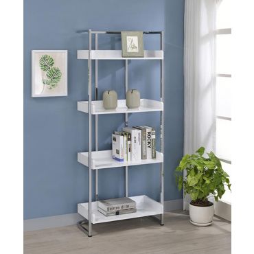 Erin White Finish Modern Bookcase